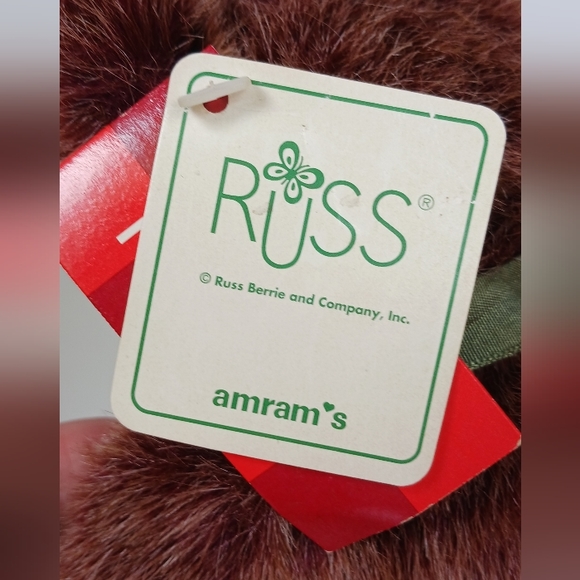 TINKER bear Russ Berrie & Co. 8" BEARS FROM THE PAST - Picture 3 of 7